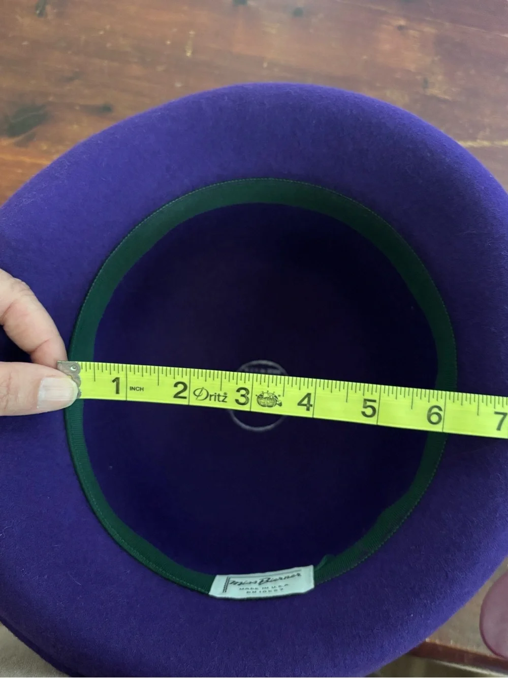 Vintage Purple Feather Trim Felt Cocktail Hat with Net Veil & Ostrich Feather
